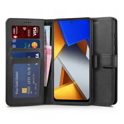 Tech-Protect Wallet knížkové pouzdro na Xiaomi Poco M4 Pro 4G, černé