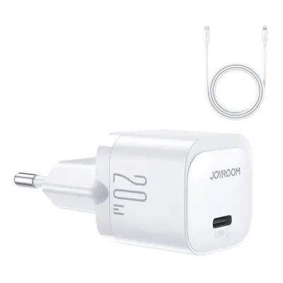 Joyroom JR-TCF02 síťová nabíječka 20W + kabel USB-C / Lightning, bíla