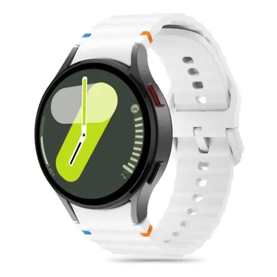 Tech-Protect Silicone Sport řemínek na Samsung Galaxy Watch 4 / 5 / 5 Pro / 6 / 7 / FE, white