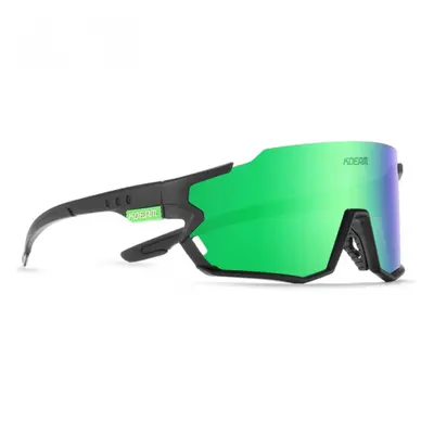 KDEAM Gilbert 05 cyklistické brýle, Black / Blue Green