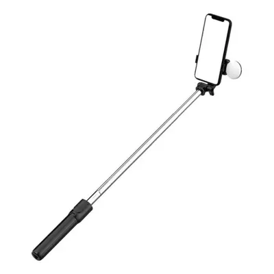 MG Telescopic Bluetooth selfie tyč s LED světlom 1m, černá