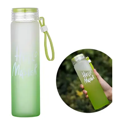 Livefy skleněná láhev Glassy 400ml, zelená