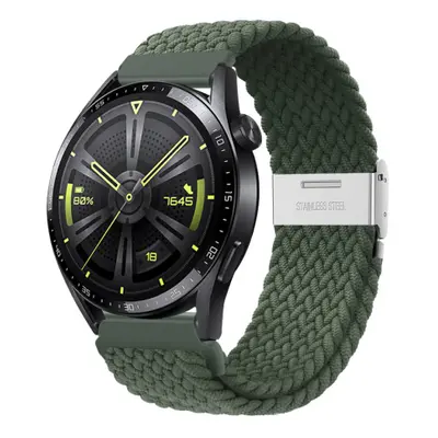 BStrap Elastic Nylon 2 řemínek na Huawei Watch 3 / 3 Pro, olive green (SSG027C0510)