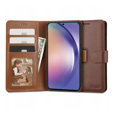 Tech-Protect Wallet knížkové pouzdro na Samsung Galaxy A54 5G, hnědé