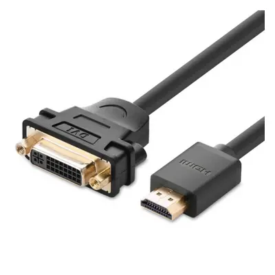 Ugreen adaptér DVI 24+5 pin - HDMI F/M 22cm, černý (20136)