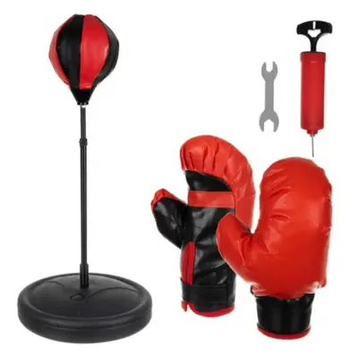 MG Punching Ball dětský boxovací pytel s rukavicemi, červené