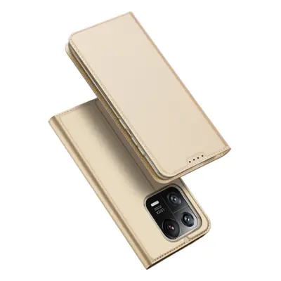 Dux Ducis Skin Pro knížkové kožené pouzdro na Xiaomi 13 Pro, zlaté