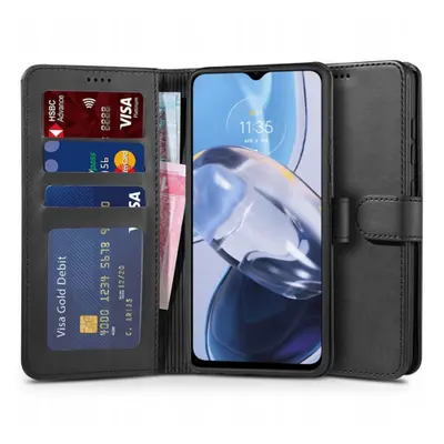 Tech-Protect Wallet knížkové pouzdro na Motorola Moto E22 / E22i, černé