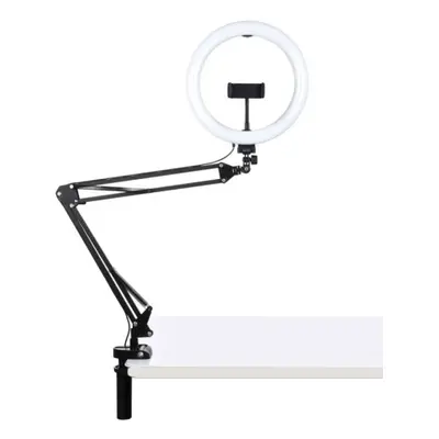 PULUZ Selfie Ring kruhové LED světlo 10'' + držák na stůl, černé (PKT3090B)