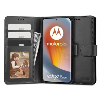 Tech-Protect Wallet knížkové pouzdro na Motorola Edge 50 Fusion 5G, černé