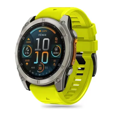 Tech-Protect Silicone Line řemínek na Garmin Fenix 5 / 6 / 6 Pro / 7 / 8 47mm / E, lime