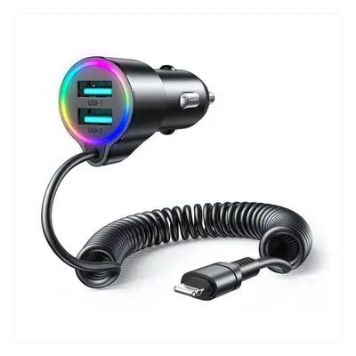 Joyroom JR-CL25 autonabíječka 17W + Lightning kabel 1.5m, černá (JR-CL25)