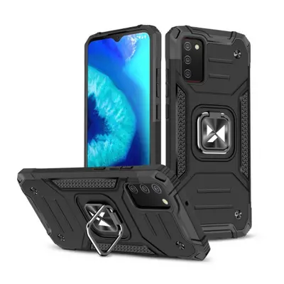 MG Ring Armor plastový kryt na Samsung Galaxy A03s, černý