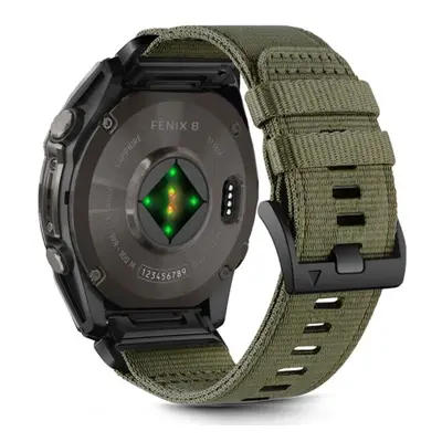 Tech-Protect Nylon Classic řemínek na Garmin Fenix 5 / 6 / 6 Pro / 7 / 8 47mm / E, olive