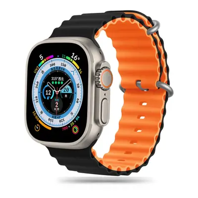 Tech-Protect Iconband Pro řemínek na Apple Watch 42/44/45/49mm, black / orange