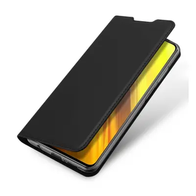 DUX DUCIS Skin Pro knížkové kožené pouzdro na Xiaomi Poco M3 / Redmi 9T, černé