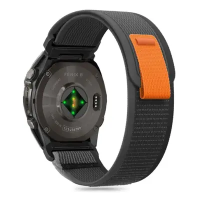 Tech-Protect Nylon řemínek na Garmin Fenix 5x / 5x Plus / 6x / 6x Pro / 7x / 8 51mm, black/orang