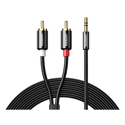 Ugreen AV116 audio kabel 3.5mm mini jack / 2RCA 1.5m, černý (AV116)