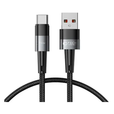 Tech-Protect Ultraboost kabel USB / USB-C PD 66W 6A 0.5m, černý