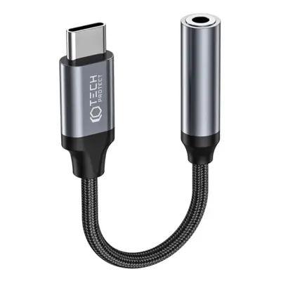 Tech-Protect Ultraboost adaptér USB-C / 3.5mm mini jack, černý