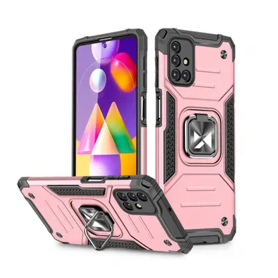 MG Ring Armor plastový kryt na Samsung Galaxy M31s, růžový