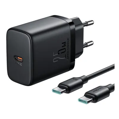 Joyroom JR-TCF11 síťová nabíječka USB-C 25W + kabel USB-C 1m, černá