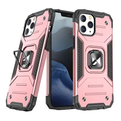 MG Ring Armor plastový kryt na iPhone 14 Pro, růžový