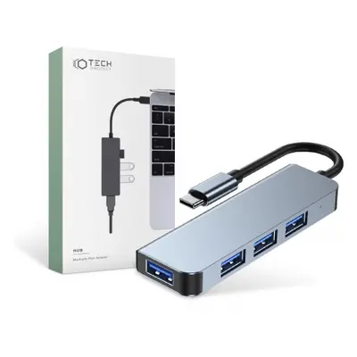 Tech-Protect V1 HUB adaptér 4x USB, šedý