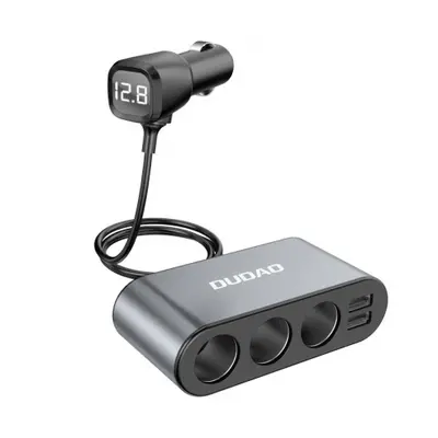 Dudao R1Pro autonabíječka 2x USB / 3x Splitter, černá (R1Pro black)