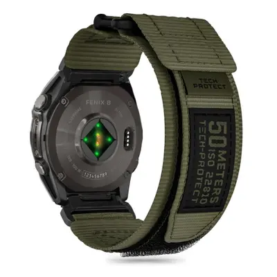 Tech-Protect Scout Pro řemínek na Garmin Fenix 5 / 6 / 6 Pro / 7 / 8 47mm / E, military green