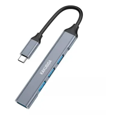 KAKU KSC-752 HUB adaptér USB-C - 3x USB 2.0 / USB 3.0, šedý