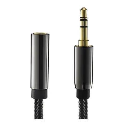 MG audio kabel 3.5mm mini jack F/M 5m, černý