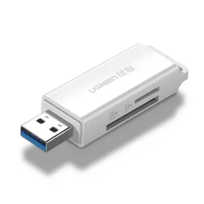 Ugreen CM104 USB čtečka karet SD / microSD, bíla (40753)