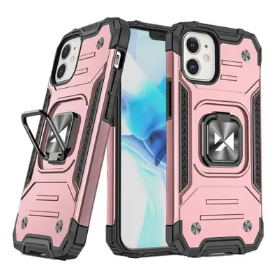 MG Ring Armor plastový kryt na iPhone 14, růžový