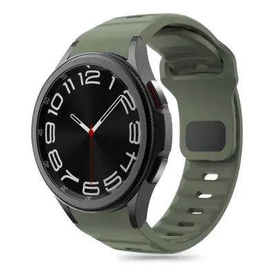 Tech-Protect Silicone Line řemínek na Samsung Galaxy Watch 4 / 5 / 5 Pro / 6 / 7 / FE, olive