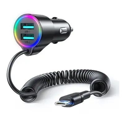 Joyroom JR-CL24 autonabíječka 17W + USB-C kabel 1.5m, černá (JR-CL24)