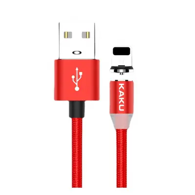 KAKU Magnetic kabel USB / Lightning 3A 1m, červený (KSC-306)