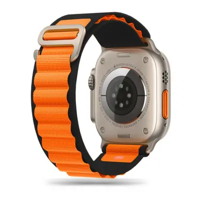 Tech-Protect Nylon řemínek na Apple Watch 42/44/45/49mm, black / orange