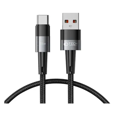 Tech-Protect Ultraboost kabel USB / USB-C 66W 6A 25cm, šedý