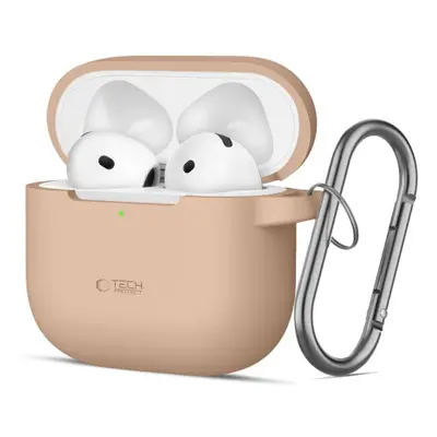 Tech-Protect Silicone Hook pouzdro na Apple AirPods 4, béžové