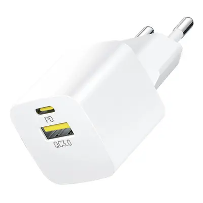 MG WWCEAC GaN síťová nabíječka USB / USB-C 33W, bíla