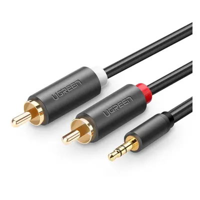 Ugreen AV102 audio kabel 3.5mm mini jack / 2RCA 1.5m, černý (AV102)