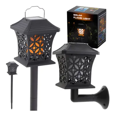 MG Standing Lantern solární lampa 12 LED, černá