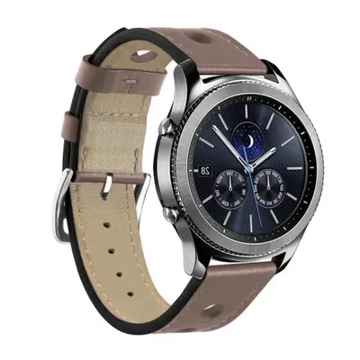 BStrap Leather Italy řemínek na Samsung Galaxy Watch 3 45mm, khaki rose (SSG009C0501)