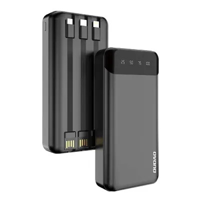 Dudao K6Pro+ Power Bank 20000mAh 2x USB + kabel USB-C / Lightning / Micro USB, černý (Dudao K6Pr