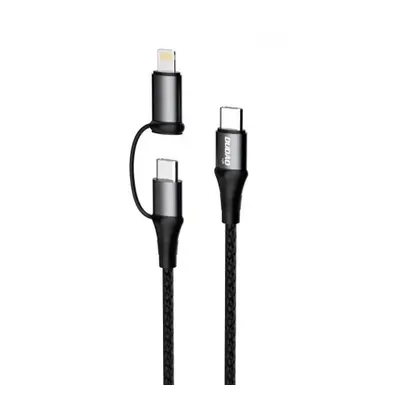 Dudao L20 kabel USB-C / USB-C PD 60W + Lightning 18W QC 3.0 1m, šedý (L20 gray)