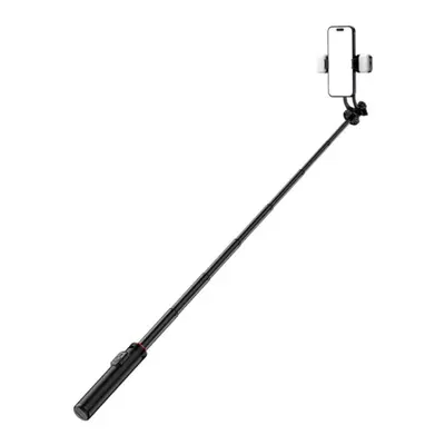 MG Tripod Bluetooth selfie tyč s LED světlom 1.3m, černá