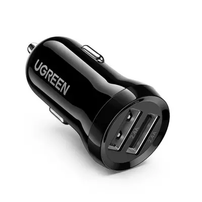 Ugreen autonabíječka 2x USB 24W 4.8A, černá