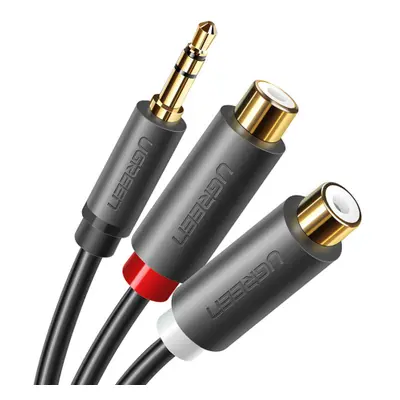 Ugreen AV109 audio adaptér 3.5mm mini jack / 2x RCA, šedý (AV109)