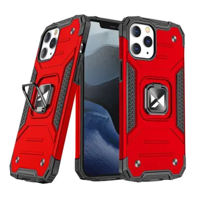 MG Ring Armor plastový kryt na iPhone 14 Pro, červený